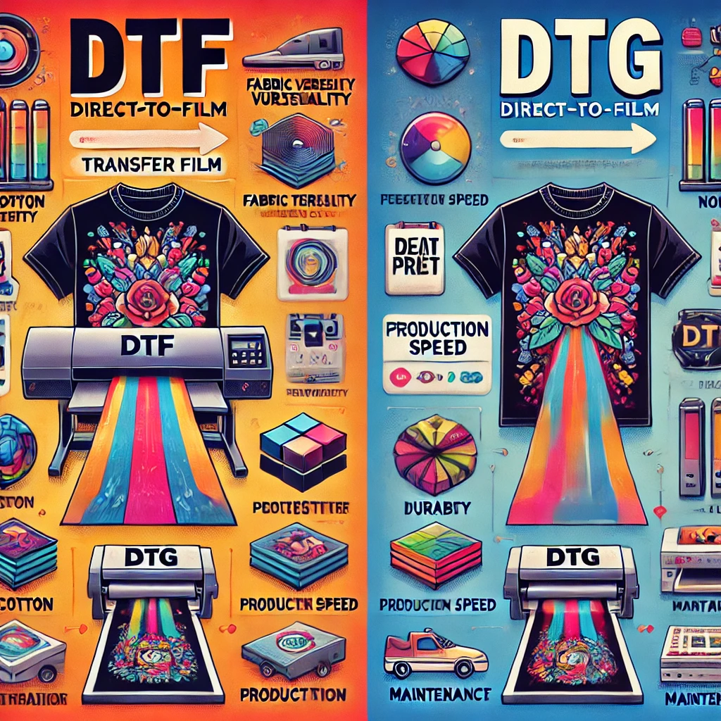 DTF vs DTG: Comparação e Tendências nas Grandes Marcas